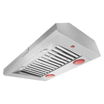 KitchenAid Stainless Steel 36" Commercial-Style 585-1170 CFM Wall-Mount Canopy Range Hood without motor - KVWC956KSS