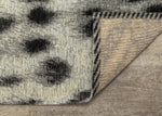Kathy Leopard Print Area Rug - 5' X 8' - Grey/Black