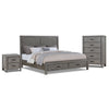 Copeland 5-Piece King Storage Bedroom Package - Wire-Brushed Grey