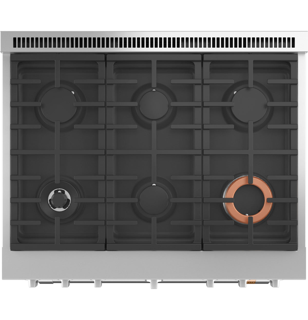 Café Stainless Steel 36" Commercial-Style 6-Burner Dual-Fuel Smart Range with Air Fry (5.75 Cu.Ft) - C2Y366P2TS1