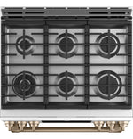 Café™ Matte White 30'' Slide-In Front Control Dual-Fuel Convection Range with Air Fry and Warming Drawer (5.7 Cu.Ft) - CC2S900P4MW2