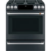 Café™ Matte Black 30" Slide-In Front Control Gas Oven with Convection Range and Air Fry (5.6 Cu.Ft) - CCGS700P3MD1