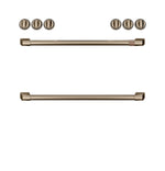 Café™ Brushed Bronze Front Control Electric Knobs and Handles Set - CXFCEHKPMBZ