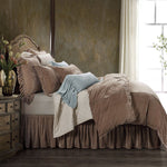 Sierpnia 3-Piece Silk Look Velvet Queen Duvet Cover Set - Dusty Rose