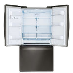 LG 36" 28 Cu. Ft. Smudge Resistant Black Stainless Steel French Door Refrigerator with Ice & Water Dispenser - LRFS28XBD