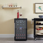Marathon Black Freestanding Dual Zone Cooler 43 bottles (3.2 cu. ft.) - MWC145-DBL