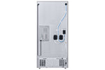 Rear view of Samsung French door refrigerator showing back panel, vents and power connection