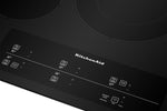 KitchenAid Black 30" Electric Cooktop with 5 Elements and Touch-Activated Controls - KCES950KBL