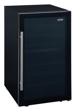 Marathon Black Freestanding Dual Zone Cooler 43 bottles (3.2 cu. ft.) - MWC145-DBL