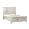 Windchester 3-Piece King Storage Bed - Antique White