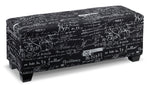 Boardwalk Large Storage Ottoman - Scroll Black