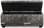 Boardwalk Large Storage Ottoman - Scroll Grey