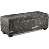 Boardwalk Large Storage Ottoman - Scroll Grey